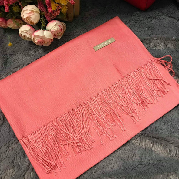 Plain Red Pink Scarf