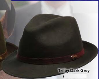 Trilby Wool Felt - leather bands